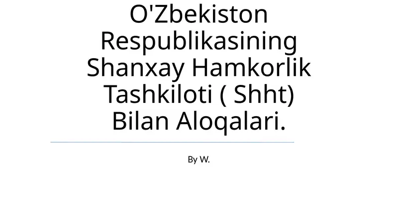 Shanxay Hamkorlik Tashkiloti (ShHT)