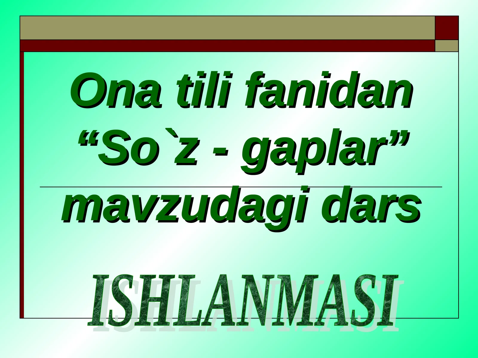 So`z - gaplar