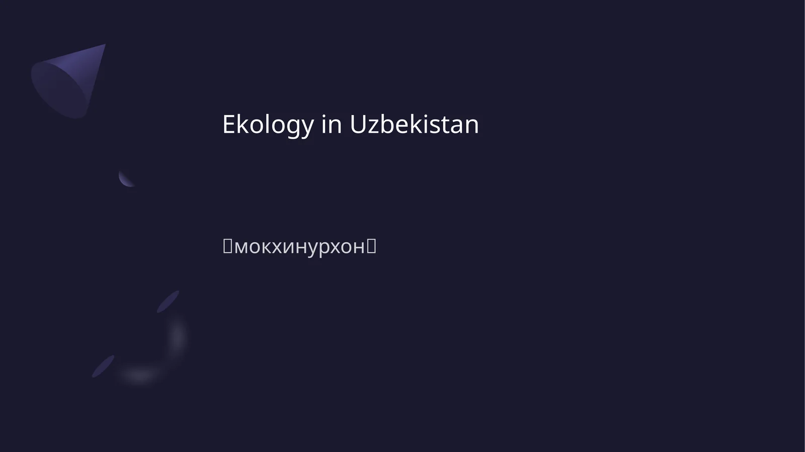 Ekology in Uzbekistan