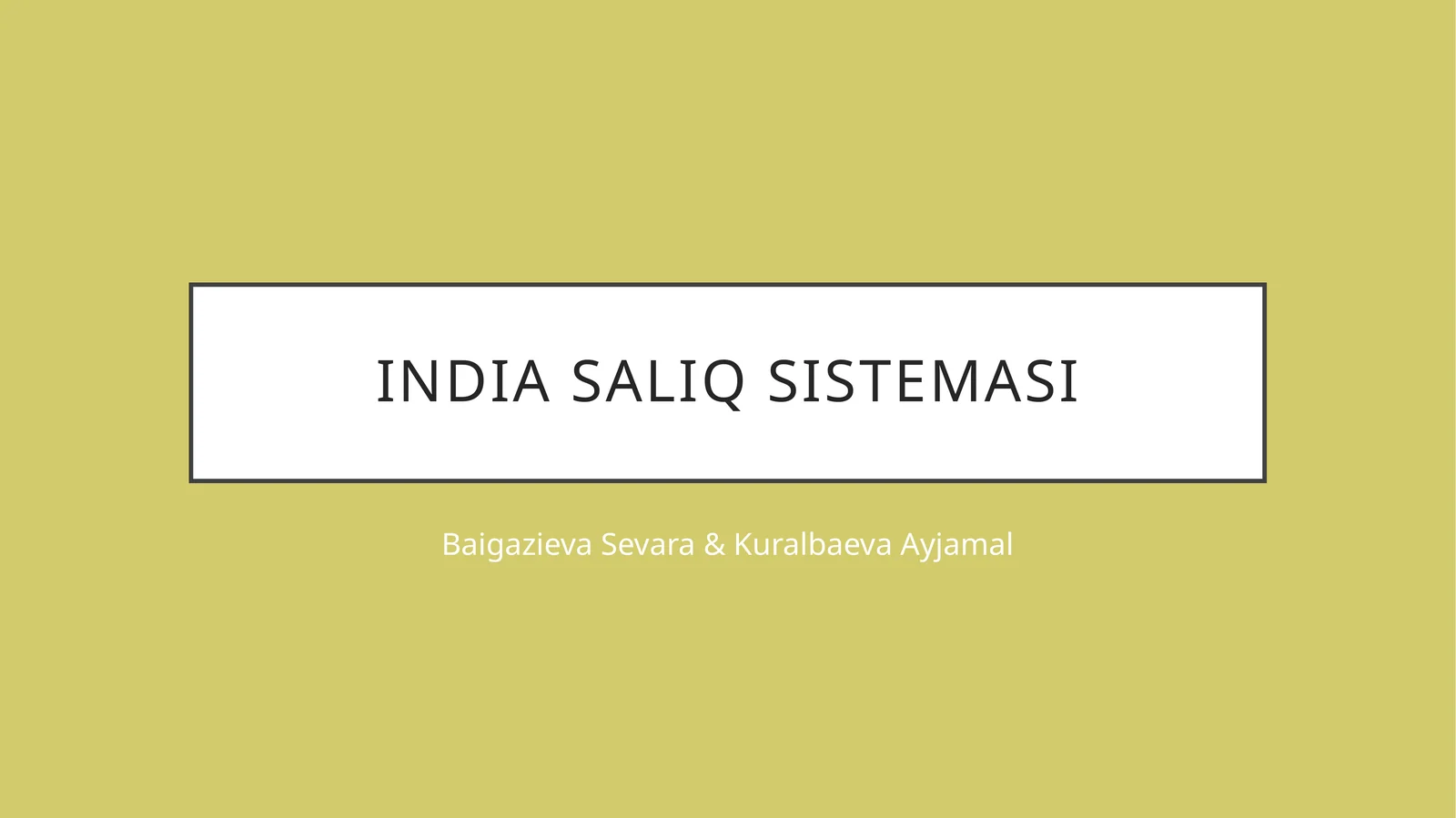 Indiasaliqsistemasi