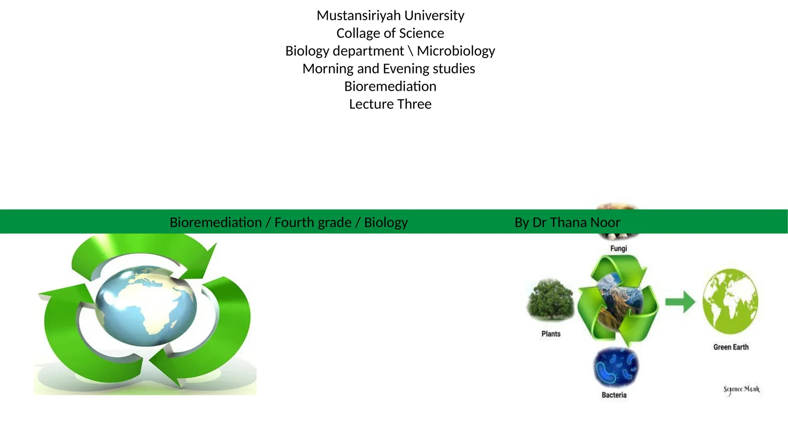 Bioremediation Lecture Three