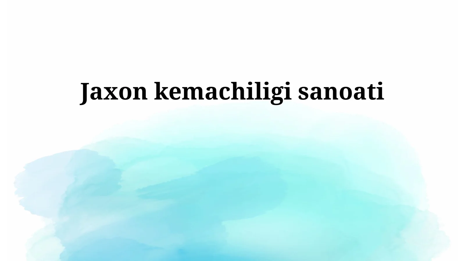 Jaxon To'qimachilik Sanoati: Umumiy Ma'lumot