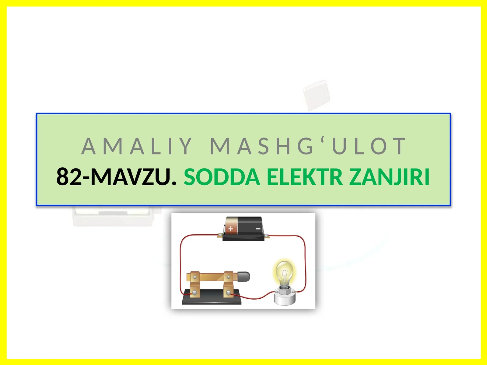 SODDA ELEKTR ZANJIRI