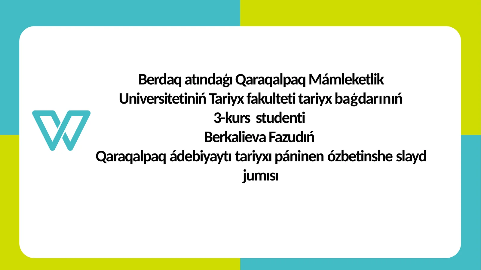 Qaraqalpaqá debiyayti tarixi