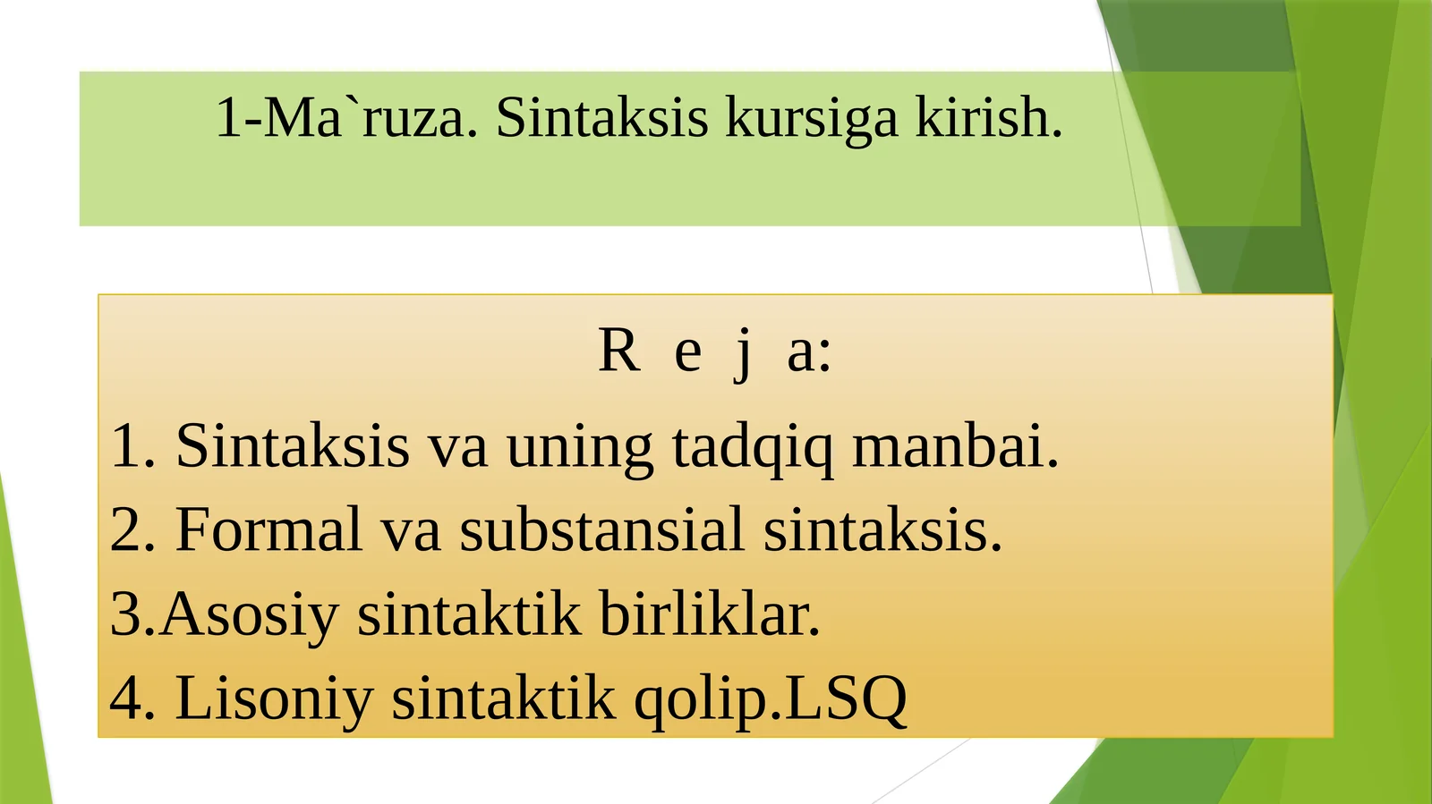 1-Ma`ruza.Sintaksis kursigakirish