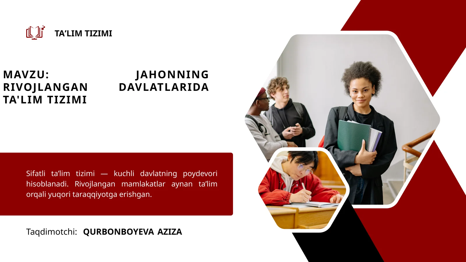 Jahonning rivojlangan davlatlarida ta'lim tizimi.