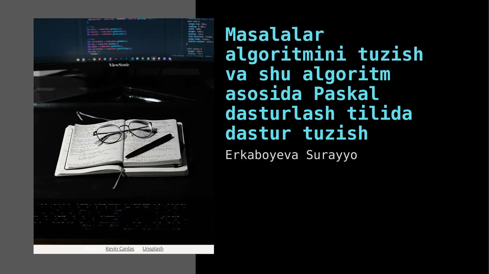 Masalalarni algoritmini tuzish