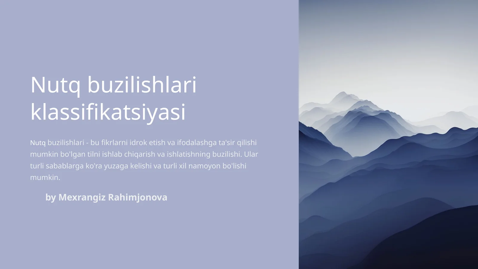 Nutqbuzilishlariklassifikatsiyasi