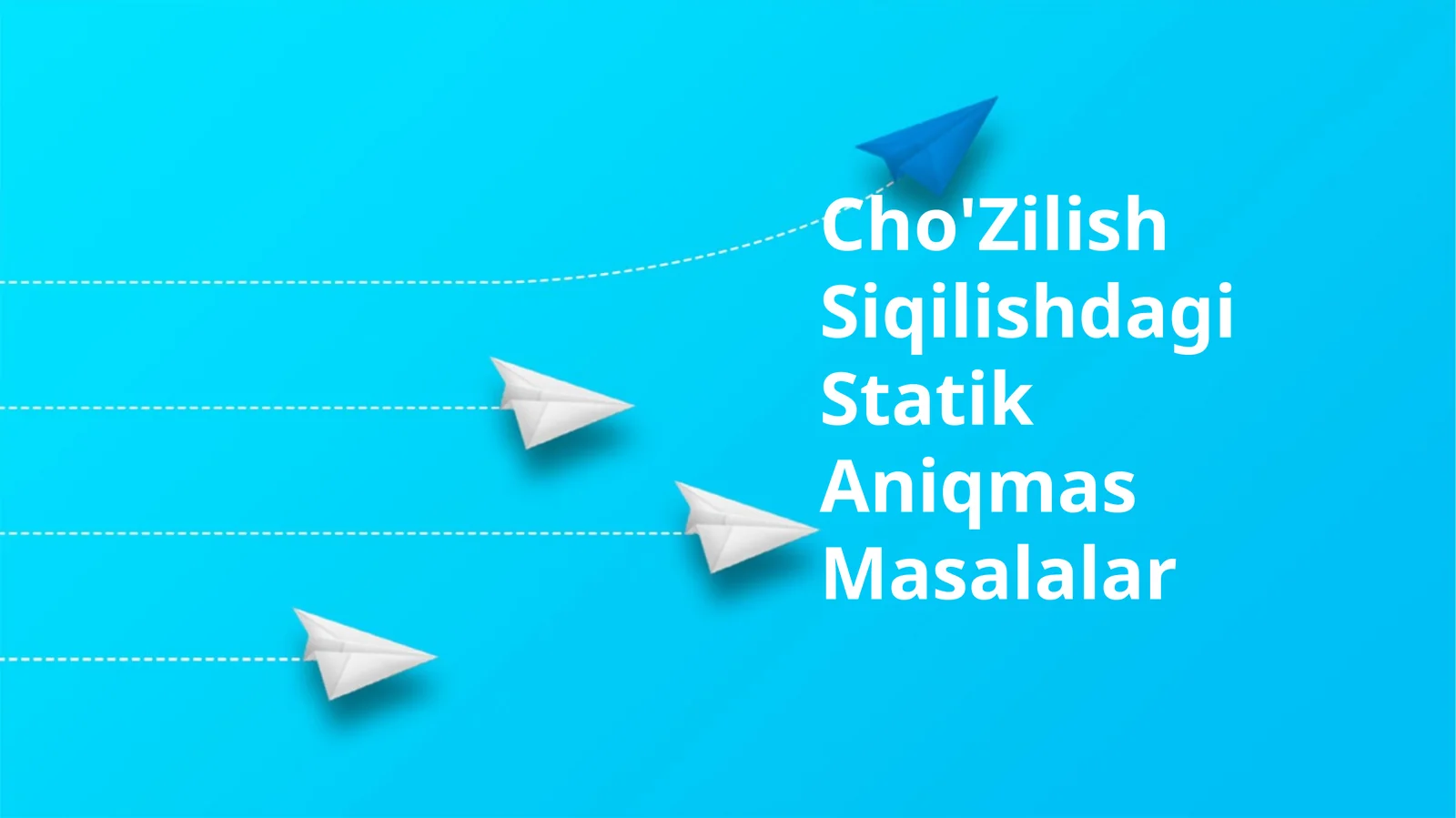 Cho'Zilish Siqilishdagi Statik Aniqmas Masalalar