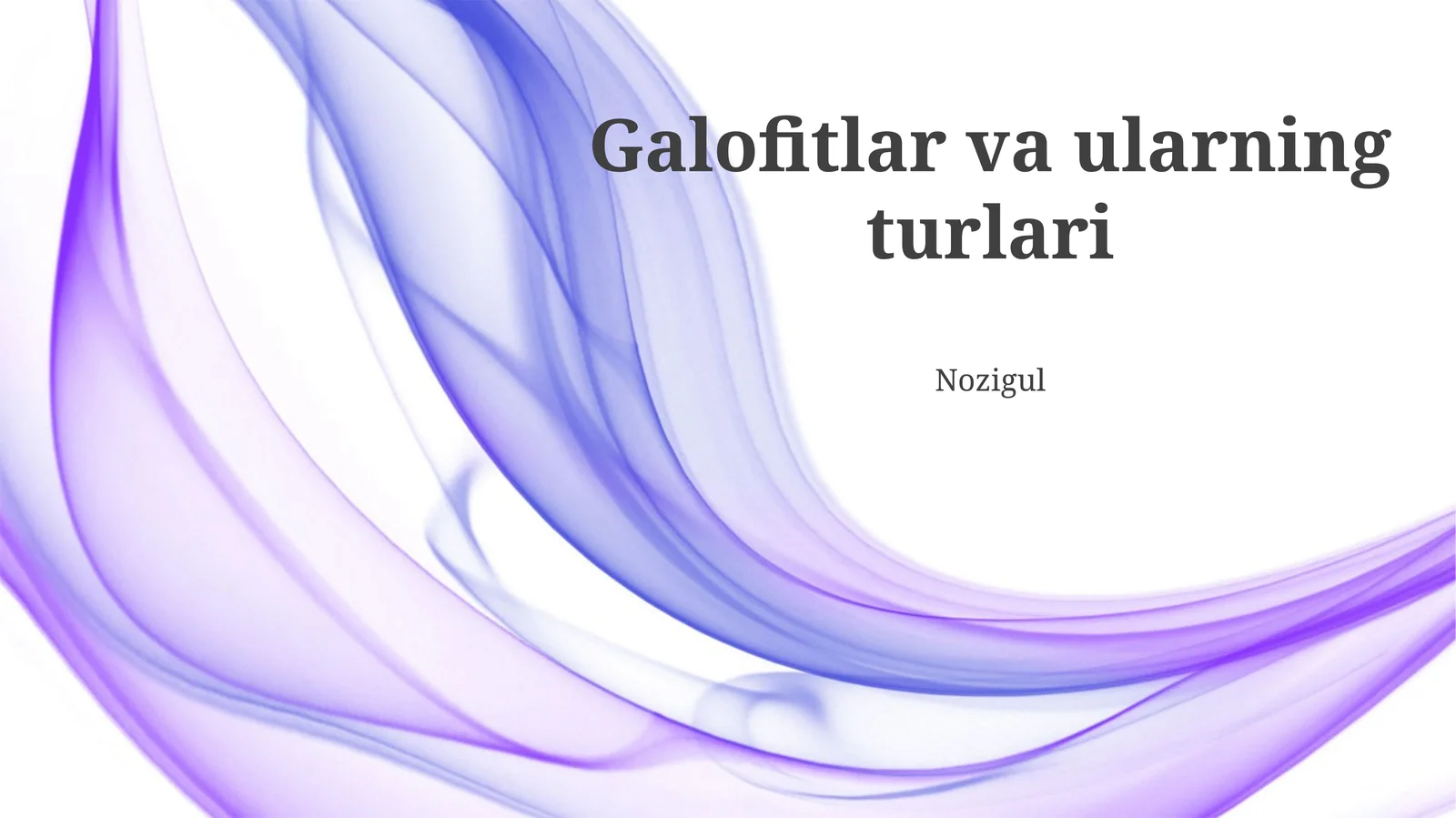 Galofitlar va ularning turlari