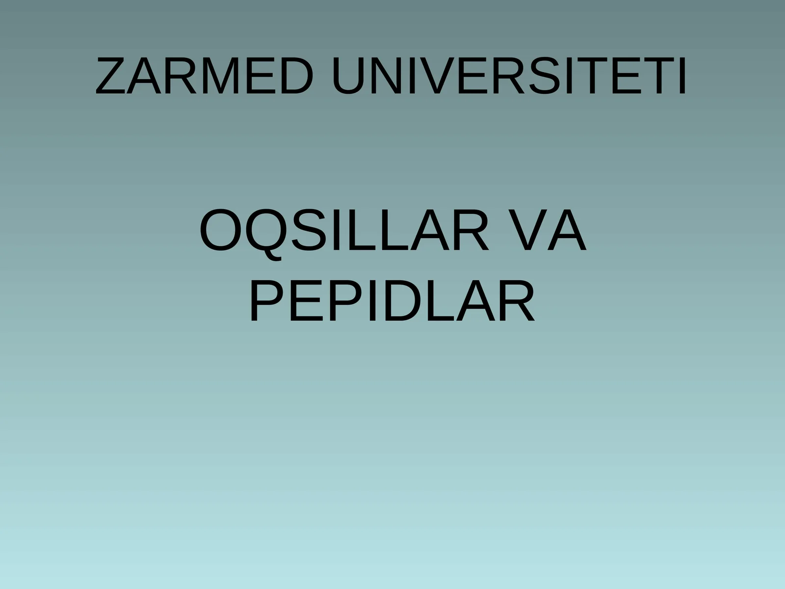 Оксиллар ва ферментларнинг физик – кимёвий хоссалари