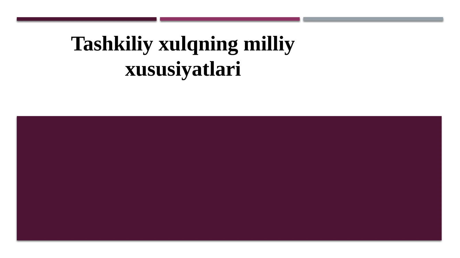 Tashkiliy xulqning milliy xususiyatlari