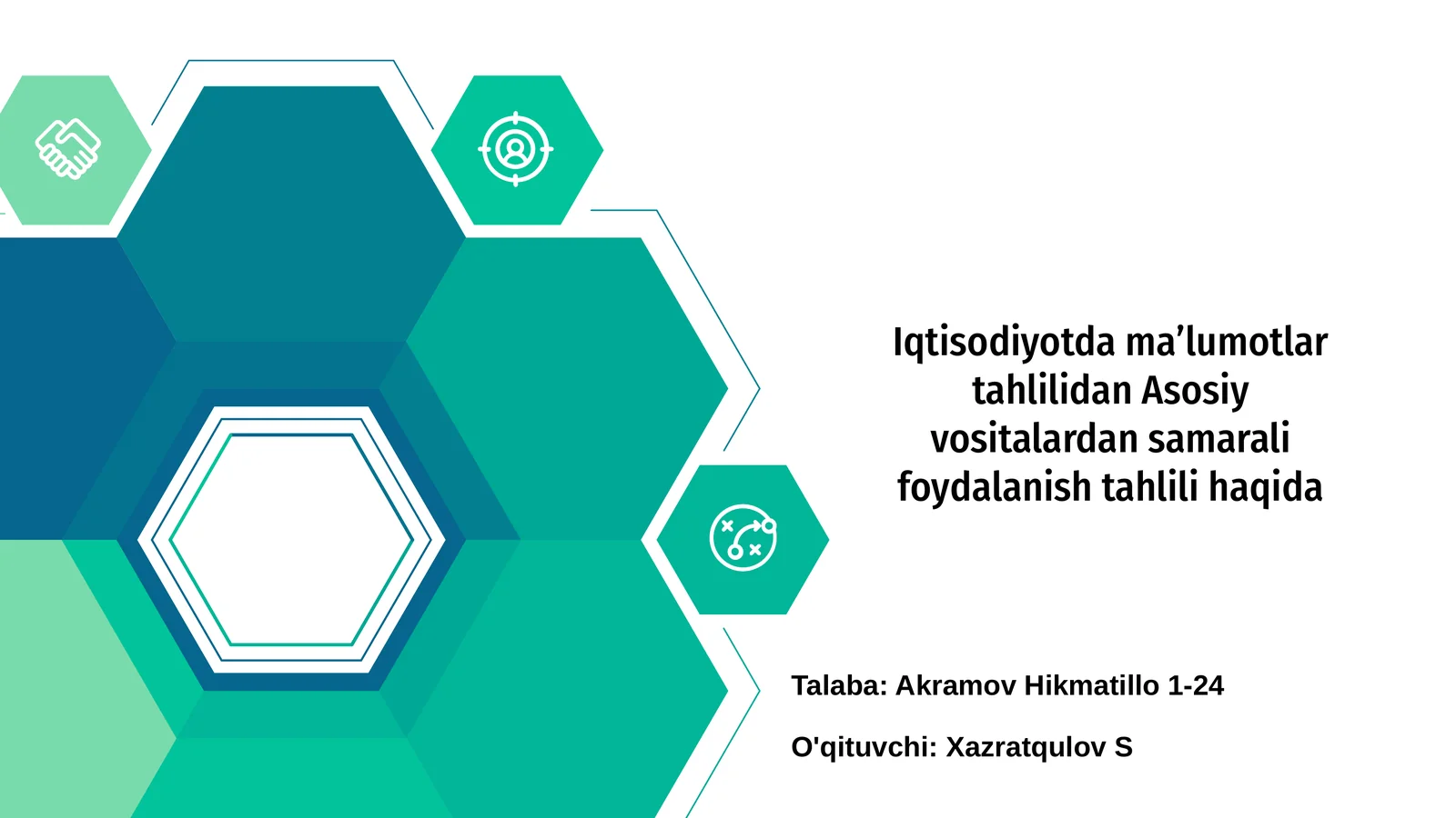 Iqtisodiyotda ma'lumotlar tahlili