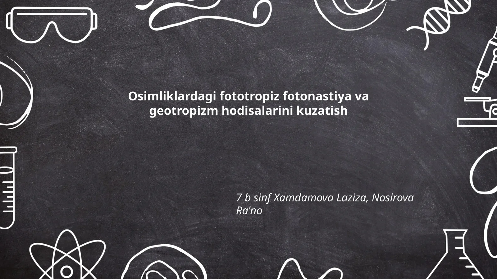 Osimliklardagi fototropiz fotonastiya va geotropizm hodisalarini kuzatish