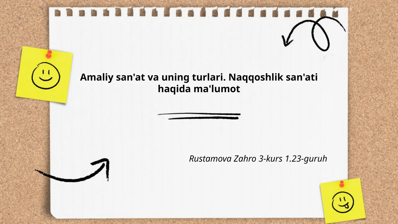 Amaliy san'at va uning turlari. Naqqoshlik san'ati haqida ma'lumot