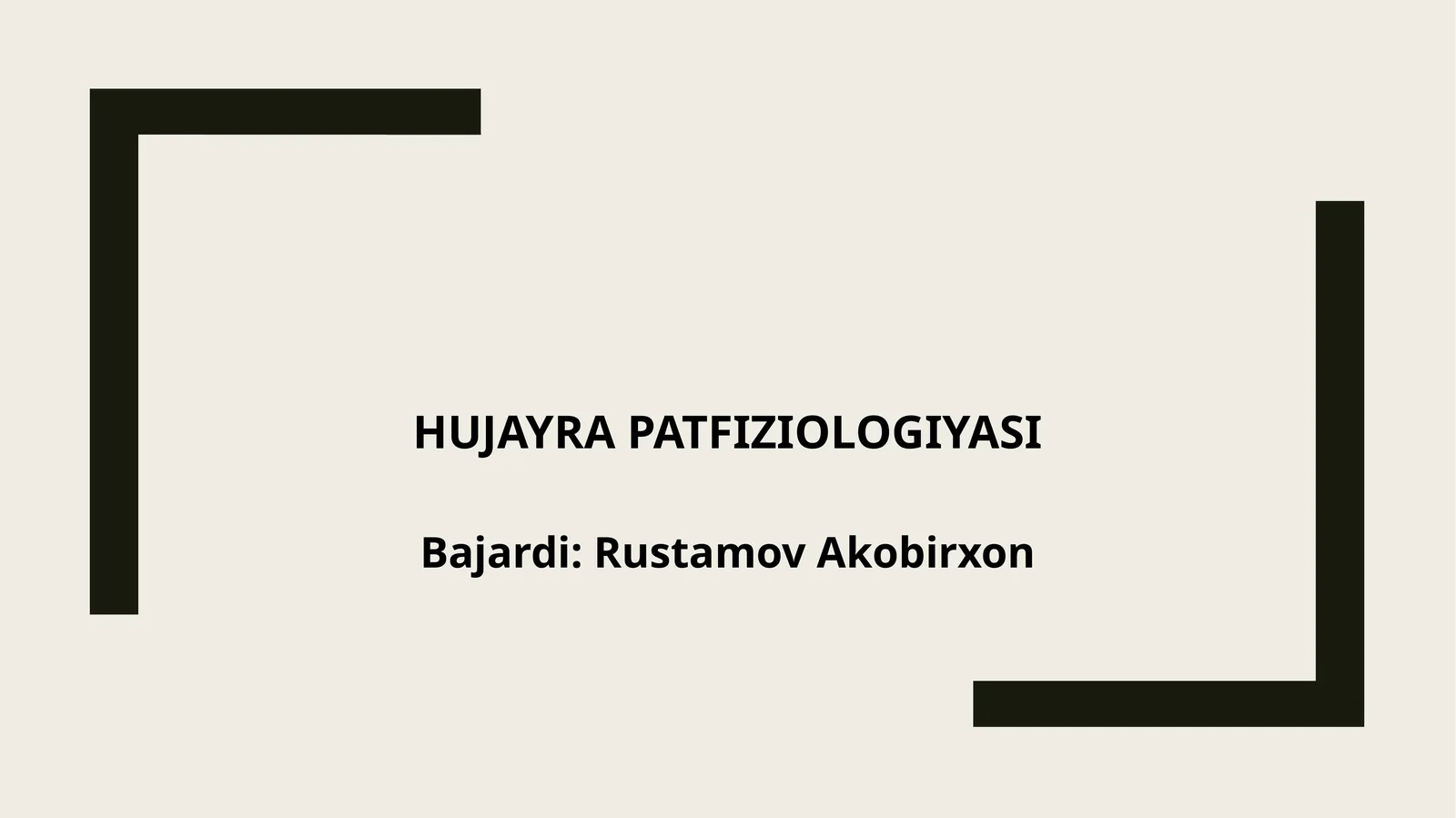 Hujayra patfiziologiyasi
