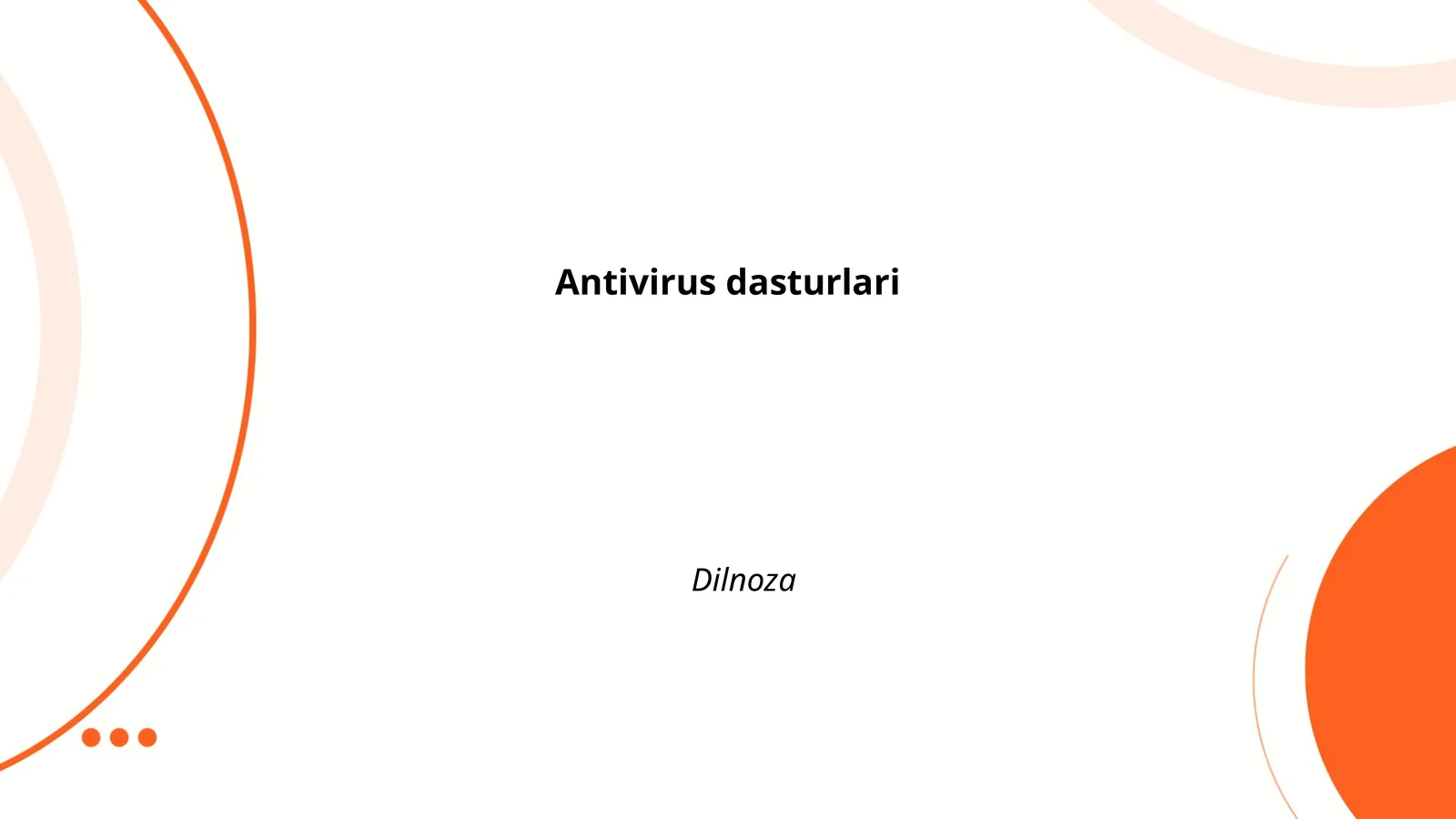 Antivirus dasturlari