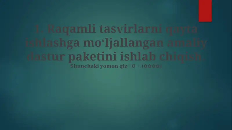 Raqamli tasvirlarni qayta ishlashga moʻljallangan amaliy dastur paketi