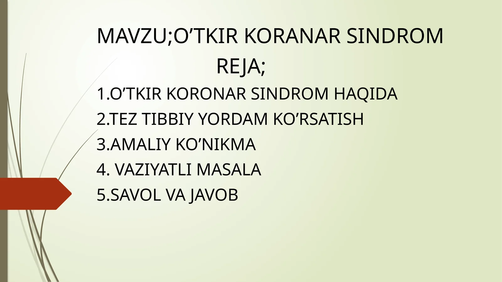 O’TKIR KORANAR SINDROM