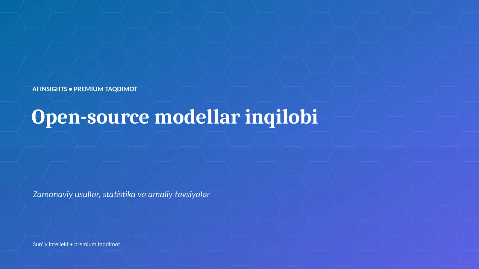 AI INSIGHTS • PREMIUM TAQDIMOT