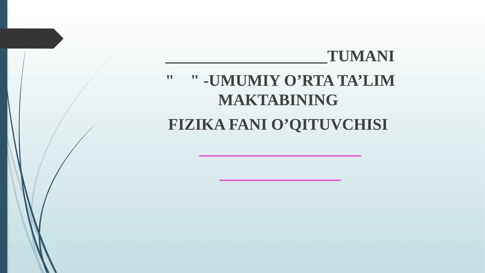 To‘g‘ri chiziqli tekis harakat haqida tushuncha dars ishlanma