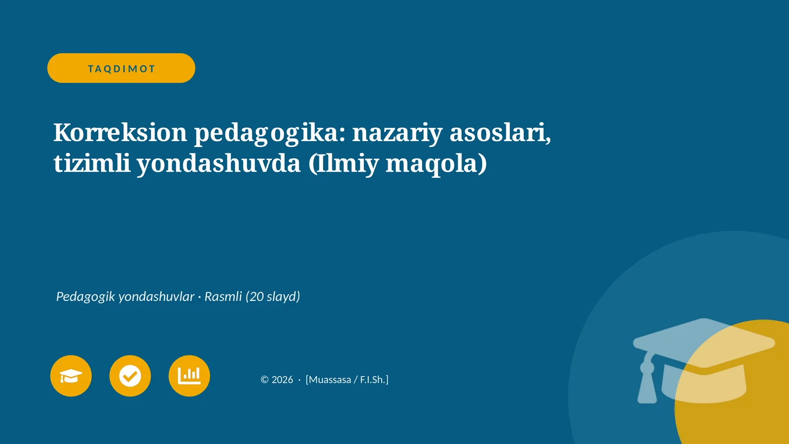 Korreksion pedagogika: nazariy asoslari, tizimli yondashuvda (Ilmiy maqola)