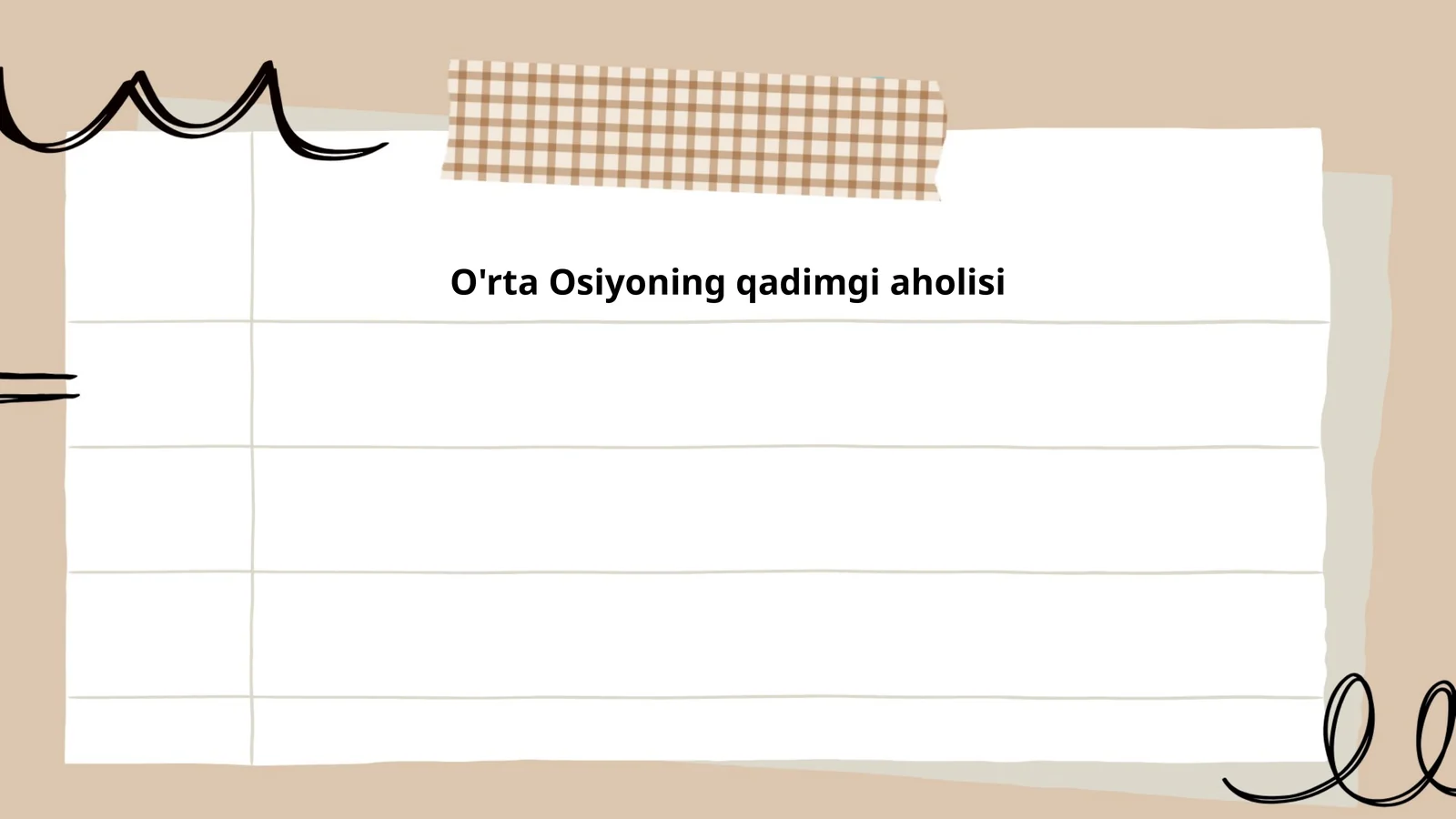 O'rta Osiyoning qadimgi aholisi