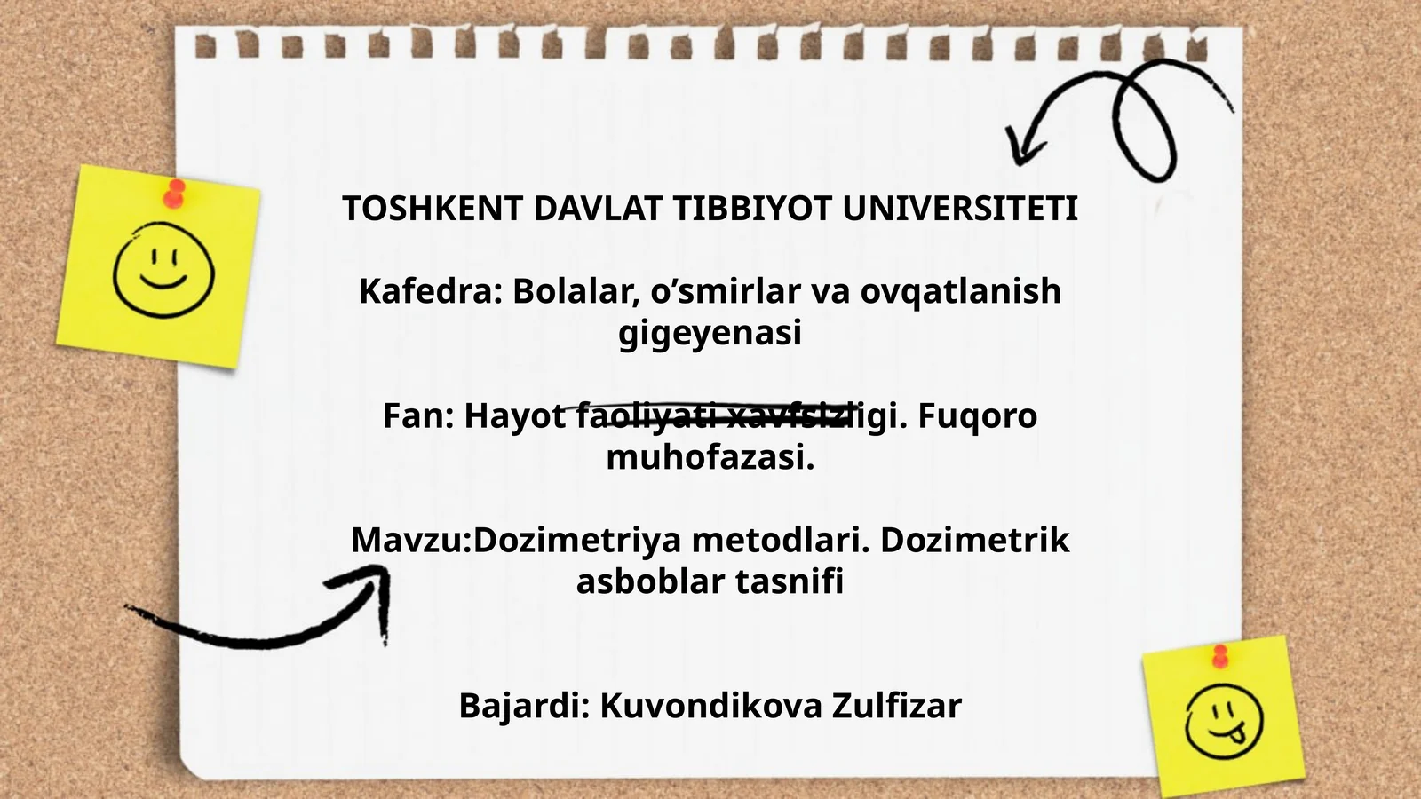 Dozimetriya metodlari. Dozimetrik asboblar tasnifi
