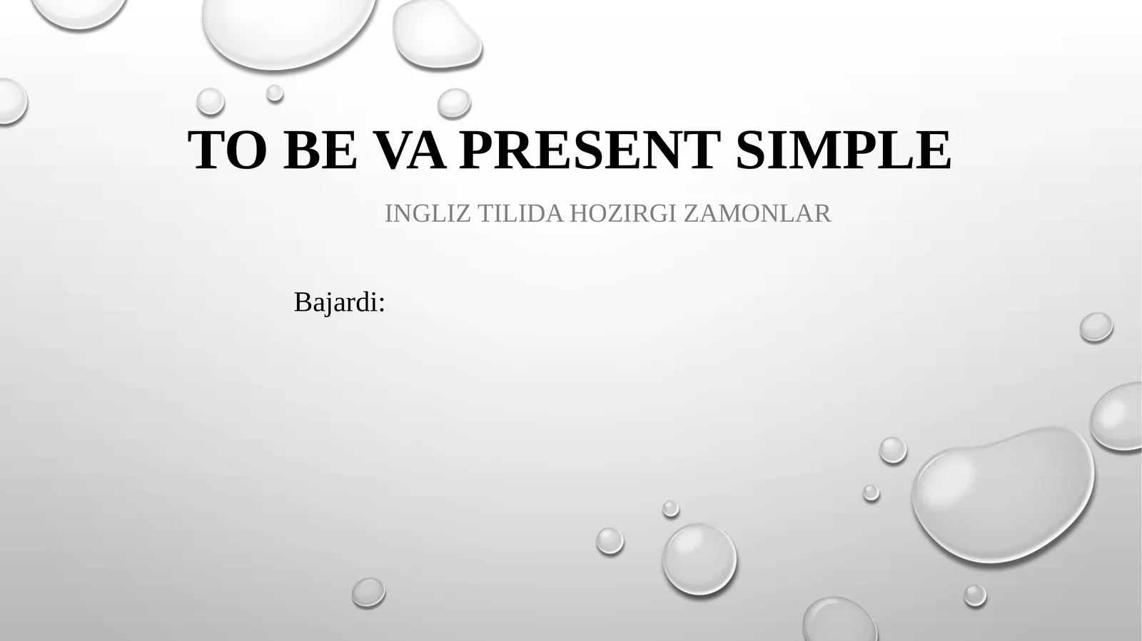 To be and Present Simple