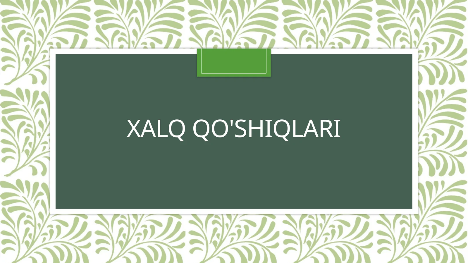 Xalqqo'shiqlari
