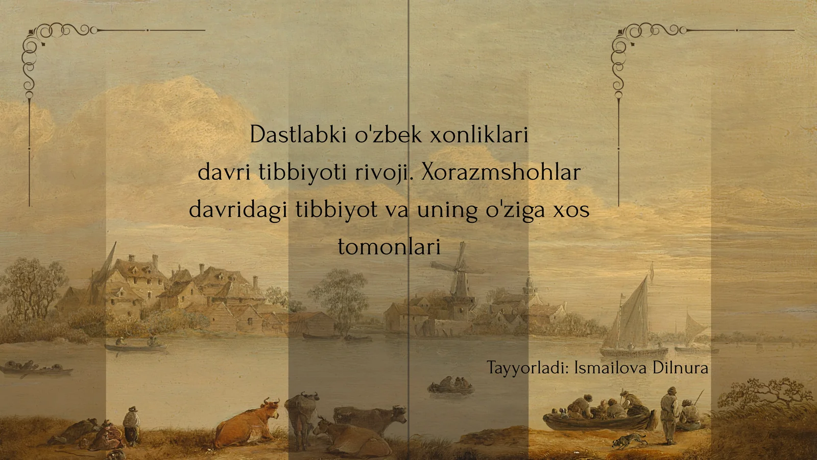 Xorazm tibbiyot va uning o'ziga xos tomonlari