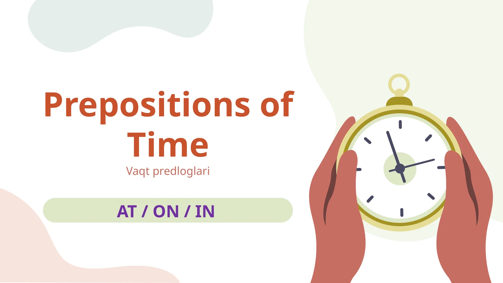 Prepositions of Time