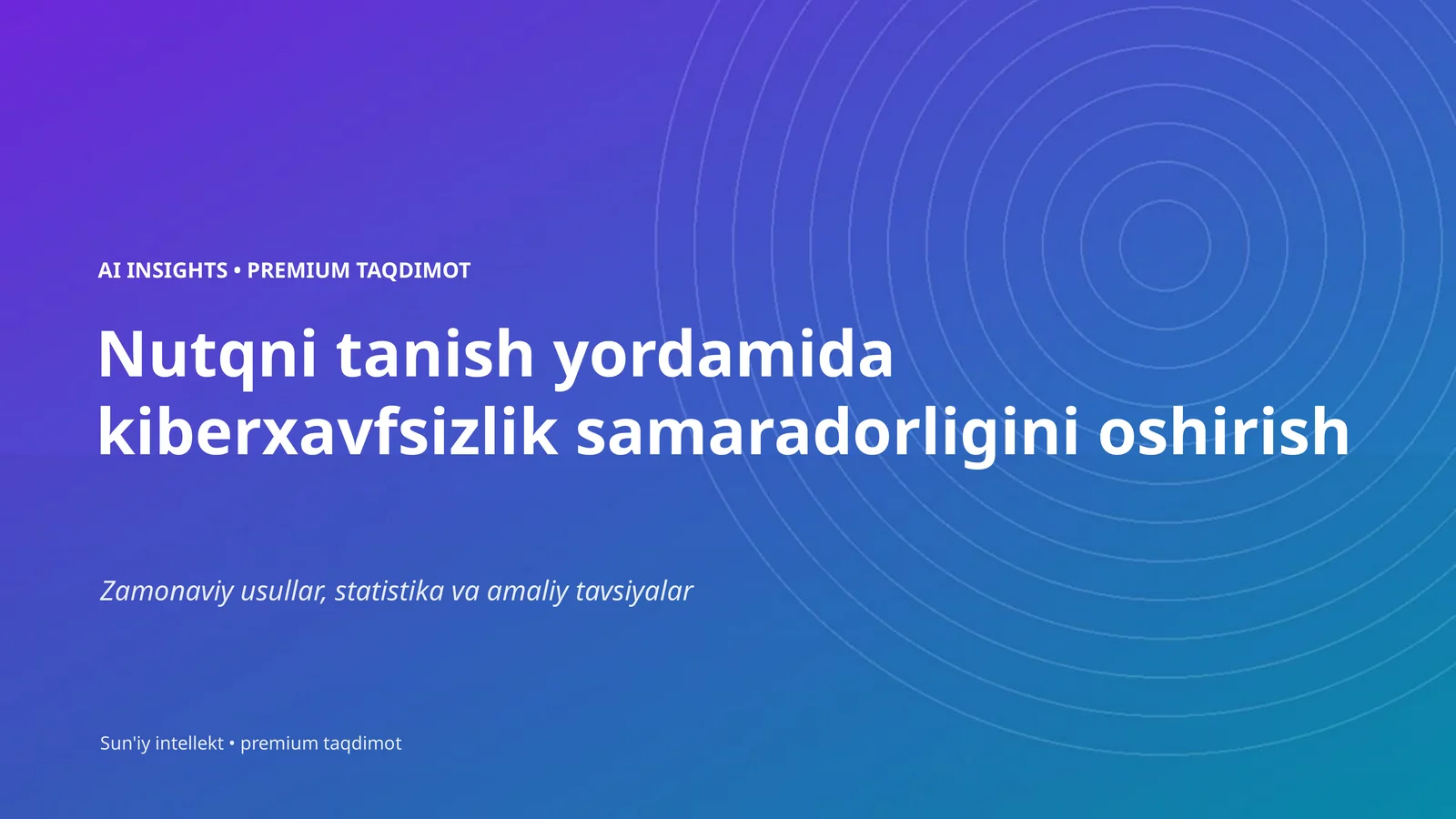 Sun'iy intellekt • premium taqdimot