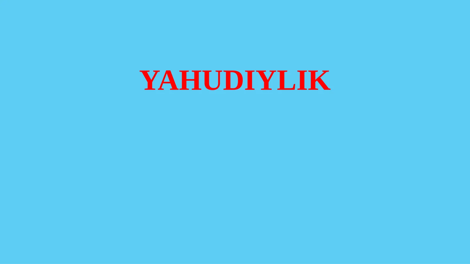 YAHUDIYLIK