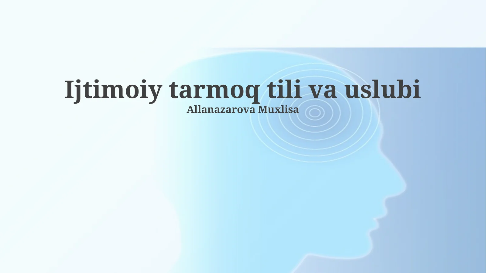 Ijtimoiy tarmoq tili va uslubi