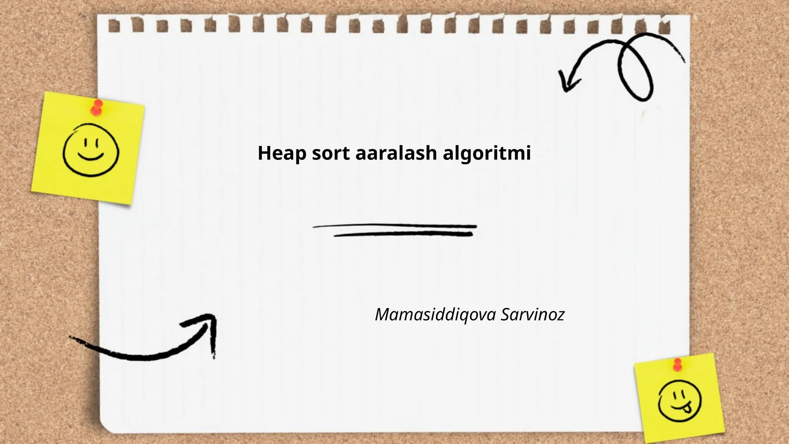 Heap sort aaralash algoritmi