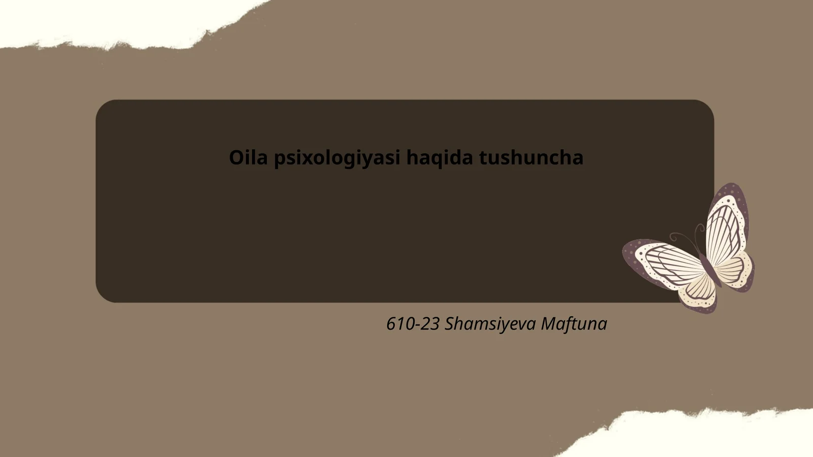 Oila psixologiyasi haqida tushuncha