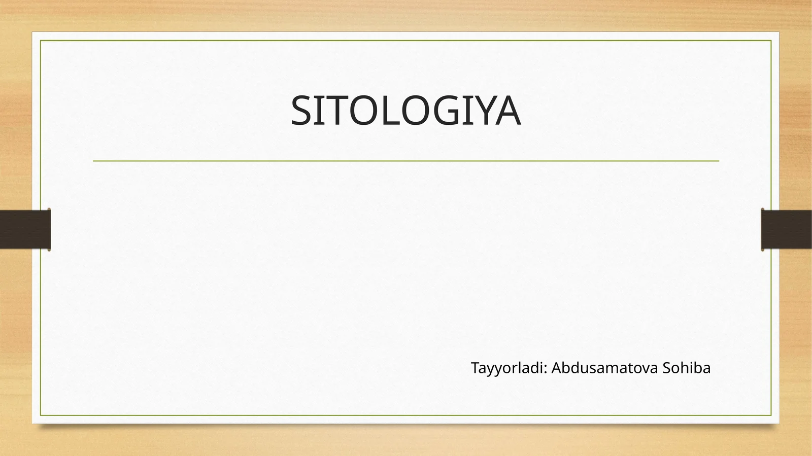 SITOLOGIYA