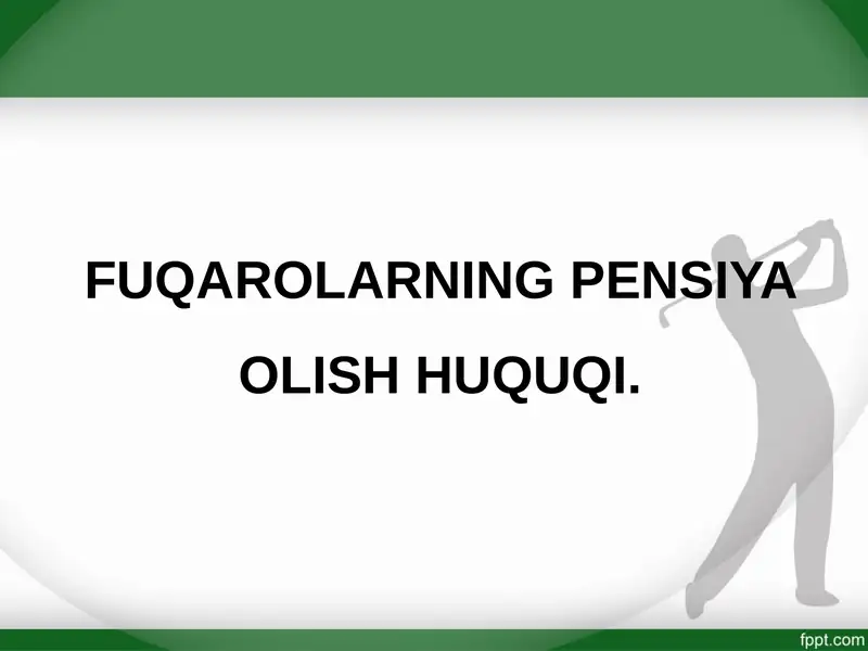 FUQAROLARNING PENSIYA OLISH HUQUQI