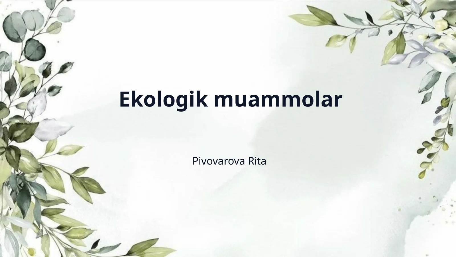 Ekologik muammolar