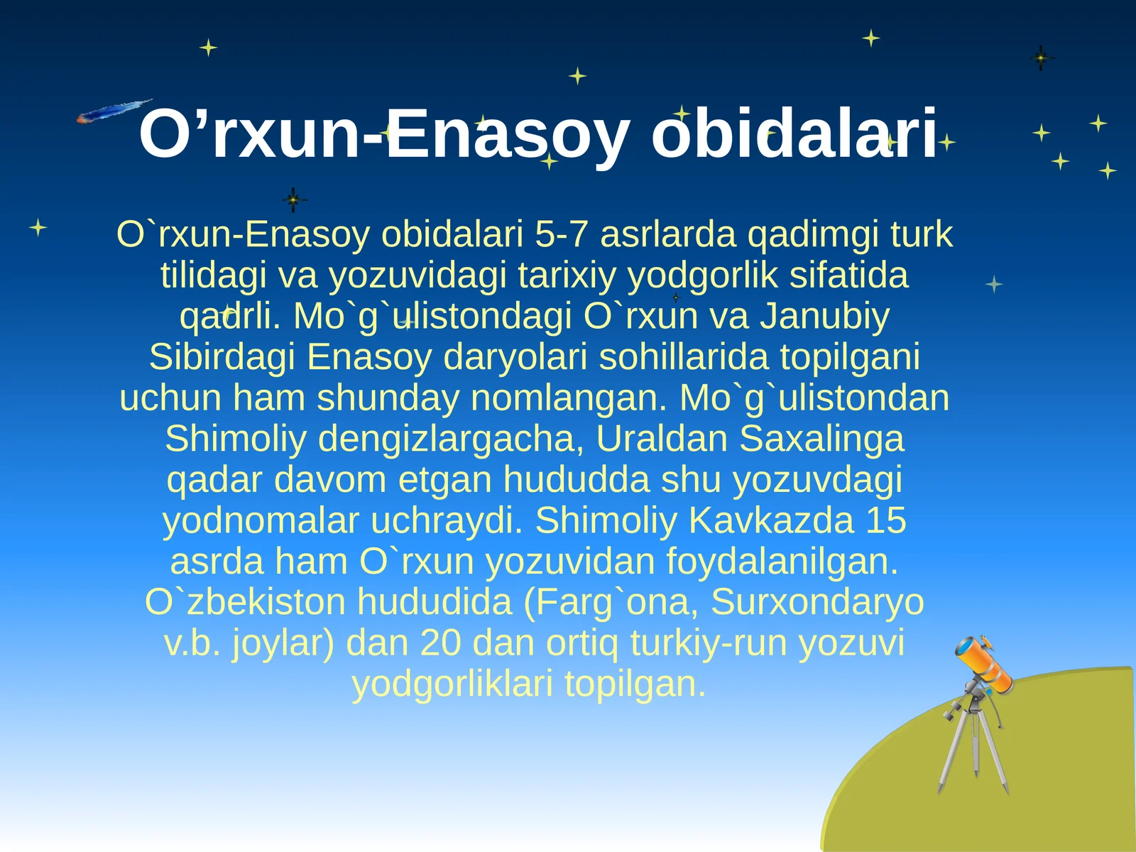 O’rxun-Enasoy obidalari