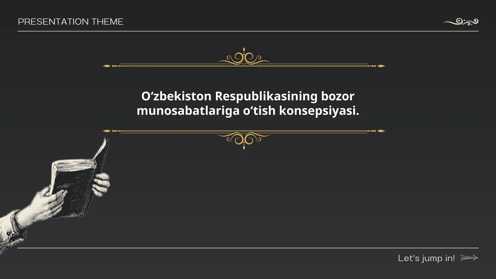 O‘zbekiston Respublikasining bozor munosabatlariga o‘tish konsepsiyasi