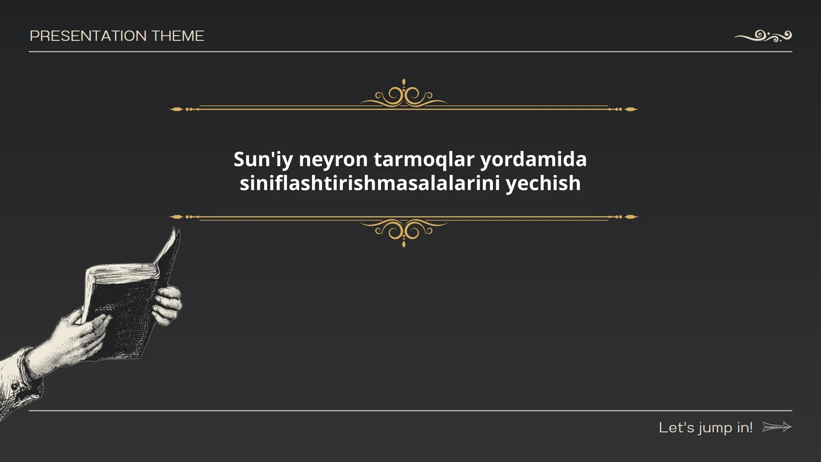 Sun'iy neyron tarmoqlar yordamida siniflashtirish masalalarini yechish