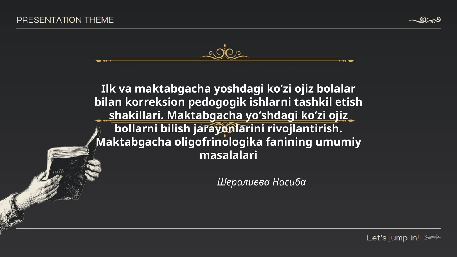 Maktabgacha Oligofrinologika Fanlari