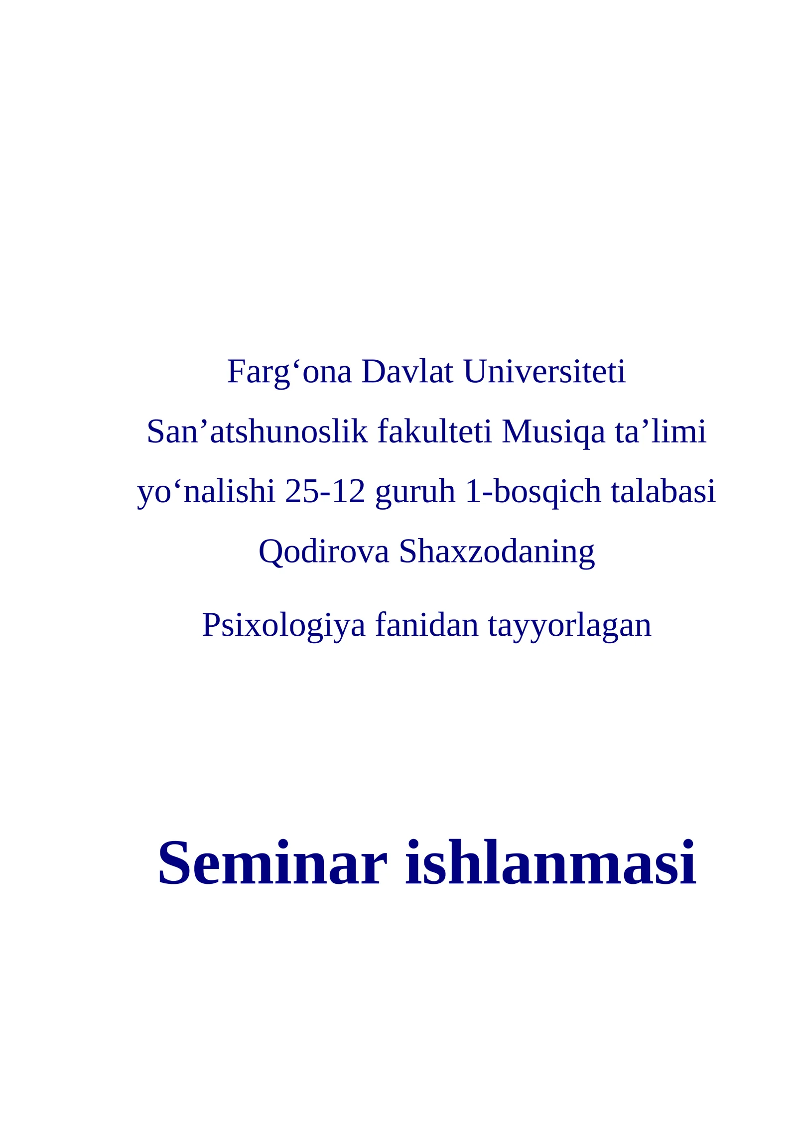 Ta'limning psixologik asoslari