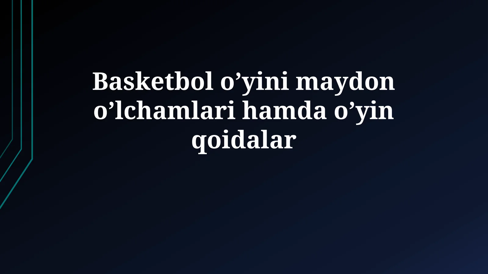 Baskеtbоl o’yini mаydоn o’lchаmlаri hаmdаo’yinqоidаlаr