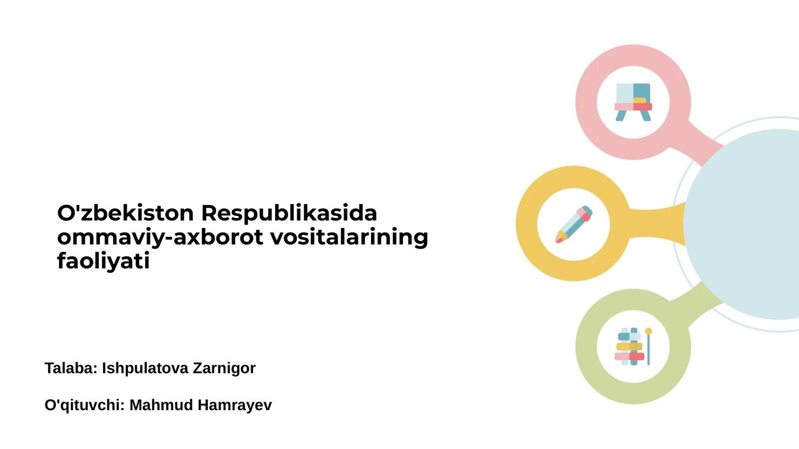 O'zbekiston Respublikasida ommaviy-axborot vositalarining rivojlanishi