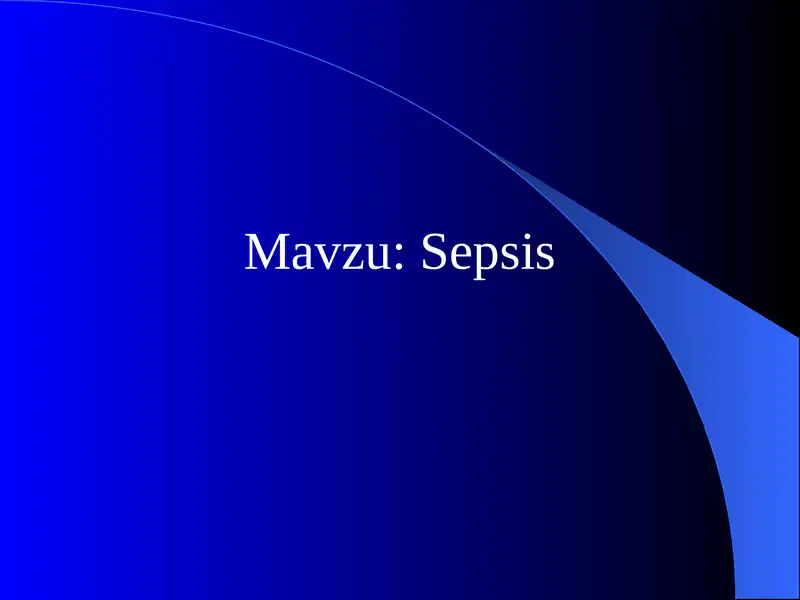 Sepsis