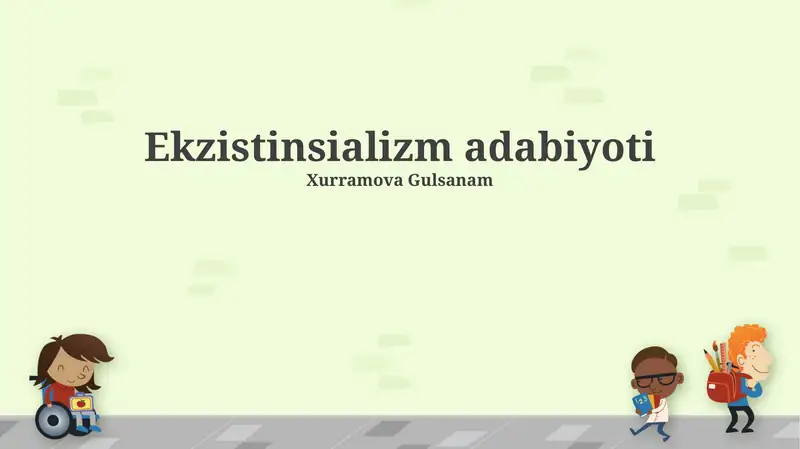 Ekzistinsializm adabiyoti