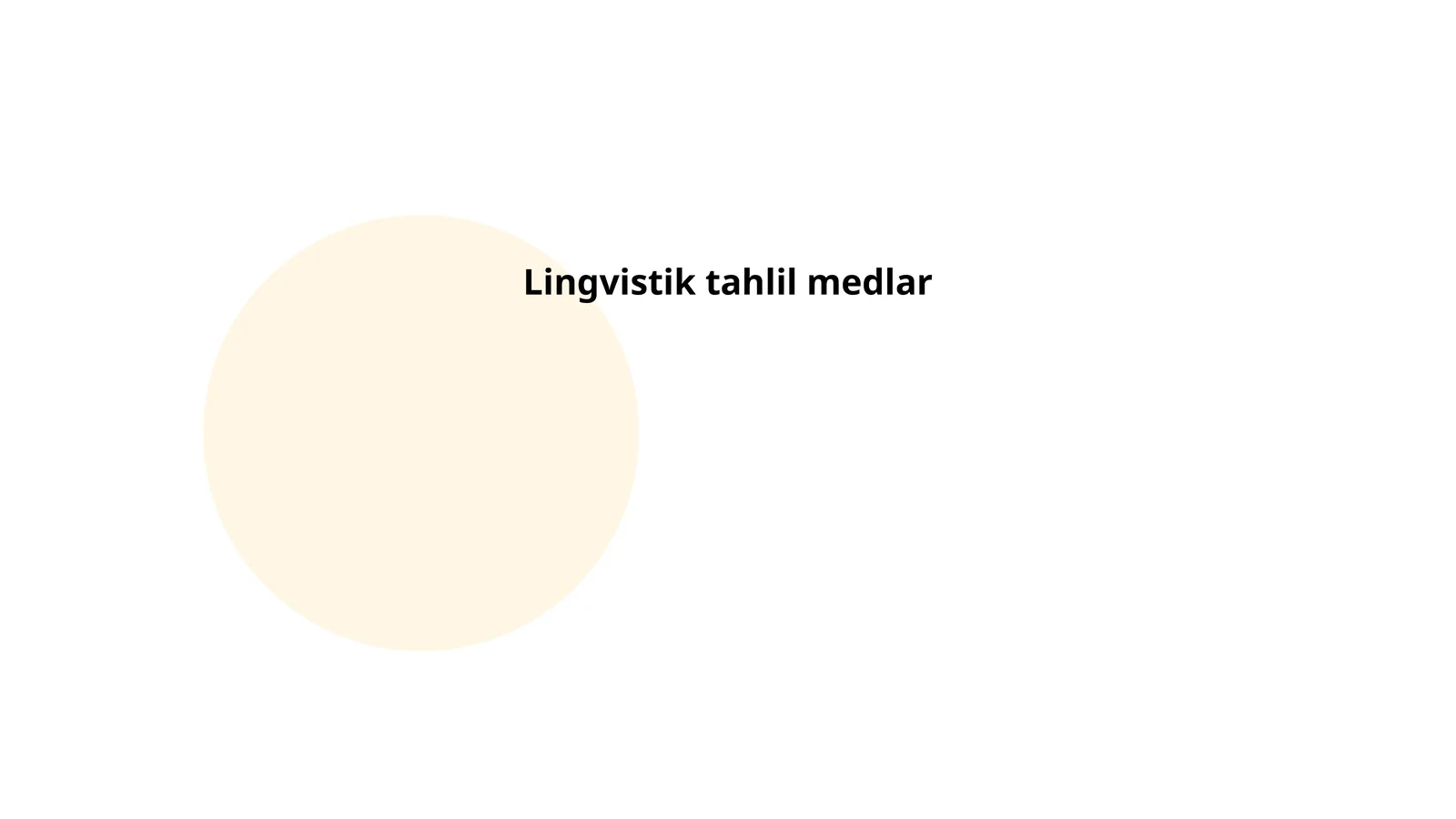 Lingvistik tahlil medlar